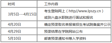 六盘水职业技术学院日程安排