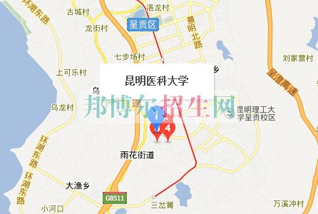 昆明医科大学地图呈贡图片