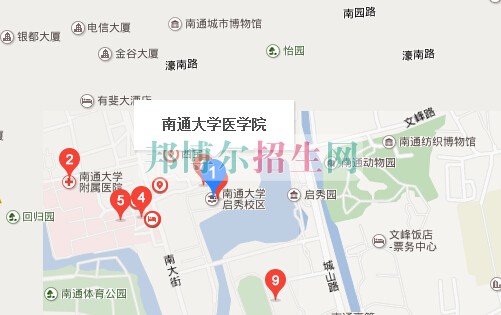 南通大学校内地图图片