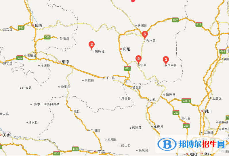 甘肃庆阳市地理位置图片