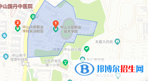 中山职业技术学院地图图片