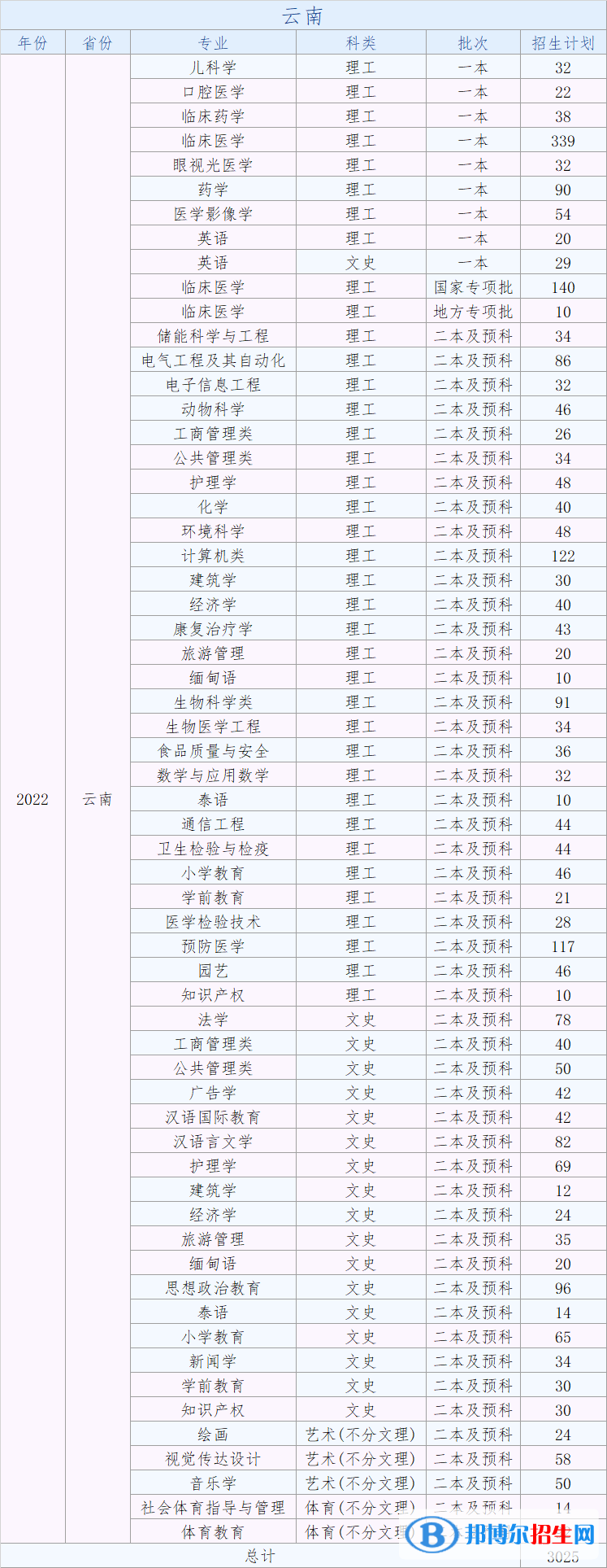 大理大学艺术类专业有哪些？