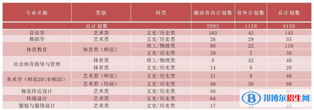 湖南理工学院艺术类专业有哪些？