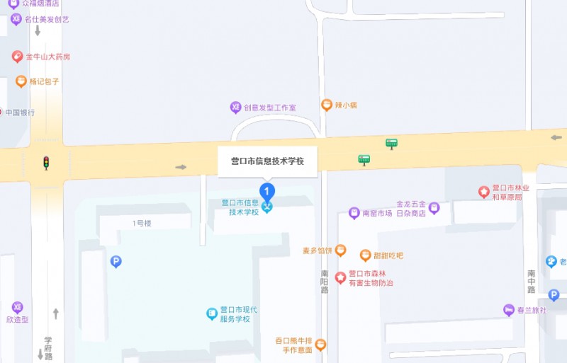 营口市信息技术学校地址，乘车路线