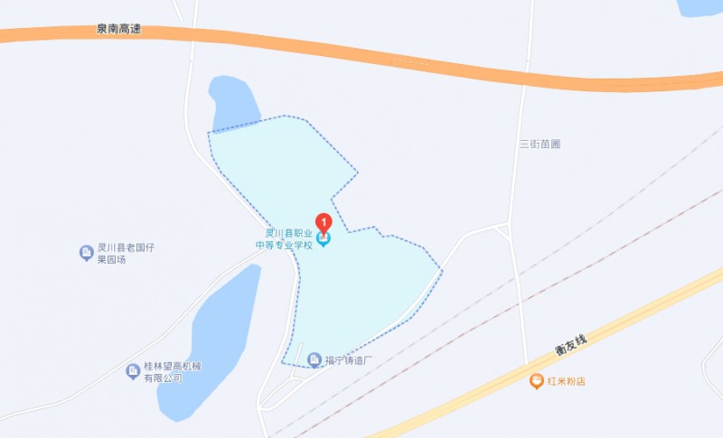 灵川县职业中等专业学校地址，乘车路线