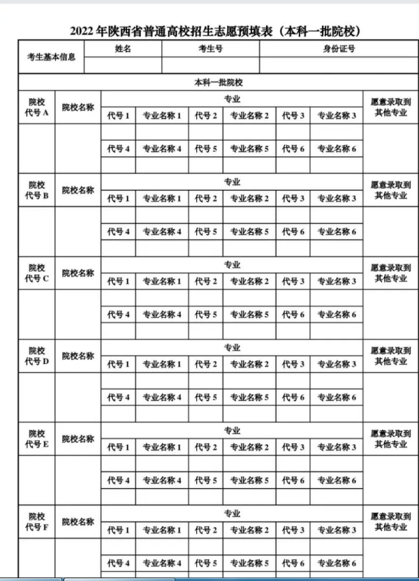 高考志愿表是什么样的 附填报流程（2024参考）