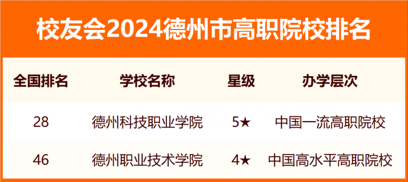 2024德州市大学排名