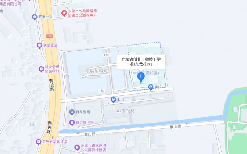 广东省创业工贸技工学校地址，乘车路线