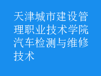 汽车检测与维修技术