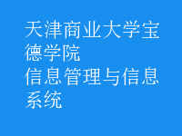 信息管理与信息系统