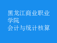 会计与统计核算