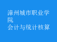 会计与统计核算