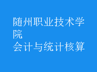 会计与统计核算