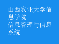 信息管理与信息系统