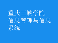 信息管理与信息系统